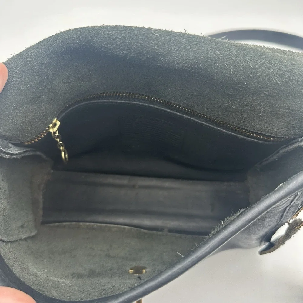 Vintage‎ Coach Devon Crossbody Bag Black Leather Handbag No 0255 235 - Picture 8 of 15